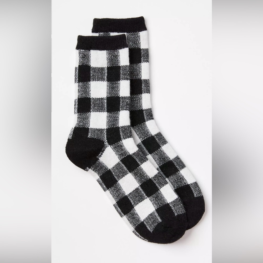 NWT Loft Buffalo Plaid Crew Socks